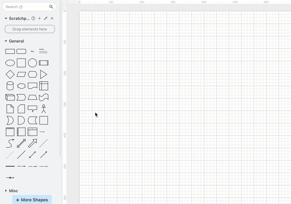 Add a rectangle - click on it in the shape library, double click on a blank area, or drag it from the shape library