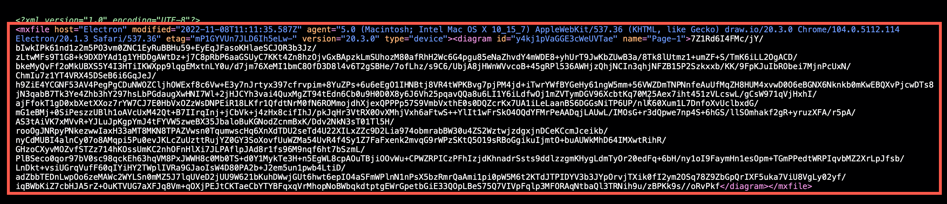 Open the .xml file in a text editor and copy all of the text that appears after the first XML tag